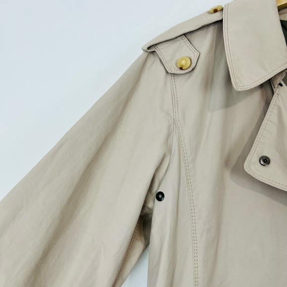 Max Mara Rainwear Beige Shower Proof Modern Tailored Pocket Jacket UK 12 - Picture 5 of 15